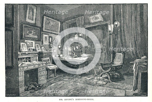Henry Irvings' Dressing Room, 1891 Artist: Unknown