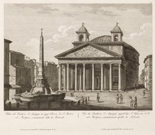 Pantheon of Agrippa, 19th century. Creator: Achille Parboni.