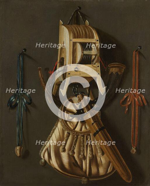 Still Life with Implements of the Hunt, 1670-1686. Creator: Johannes Leemans.