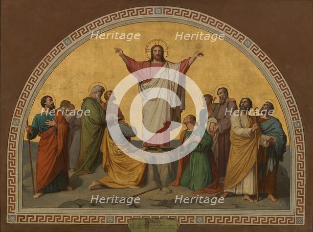 Esquisse pour l'église Saint-François-Xavier : La mission des Apôtres, c.1868. Creator: Romain Cazes.