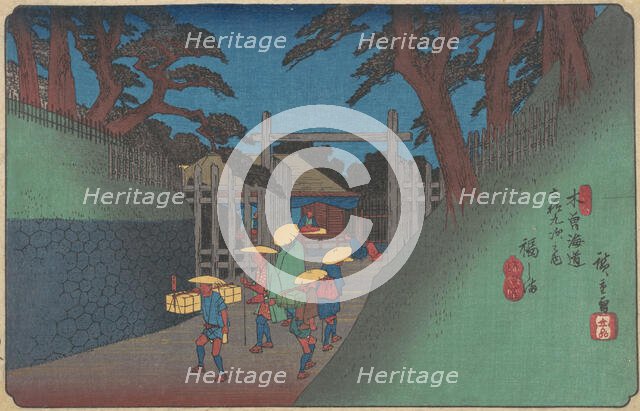 Fukushima Station, ca. 1837., ca. 1837. Creator: Ando Hiroshige.