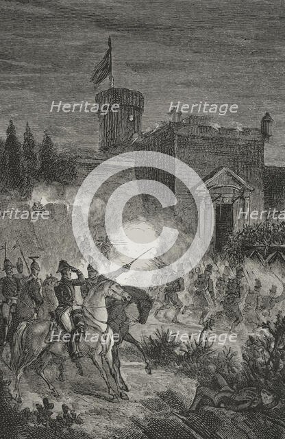 First Carlist War (1833-1840): Taking of Morella, 1879.  Creator: Jose Gomez.