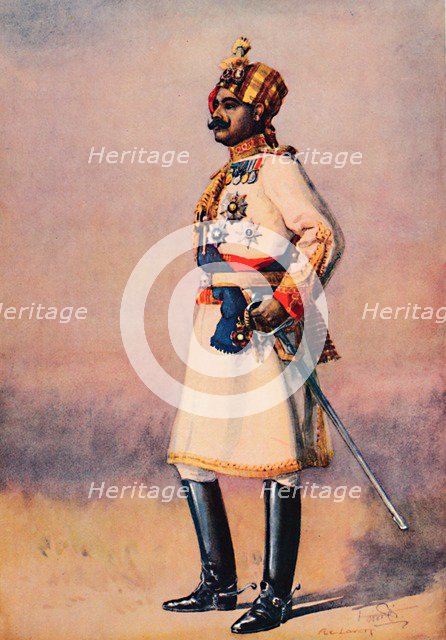 'An Indian Maharaja', 1913. Artist: AC Lovett.
