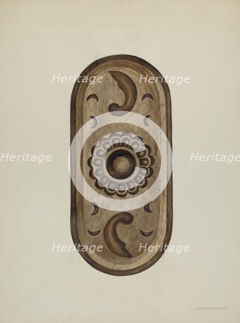 Detail, Side of Confessional, 1937. Creator: William Kieckhofel.