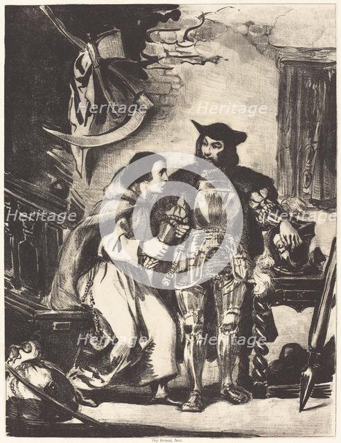 Brother Martin with Goetz, 1836. Creator: Eugene Delacroix.