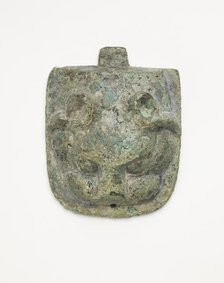 Ornament in the form of an animal mask, Han dynasty, 206 BCE-220 CE. Creator: Unknown.