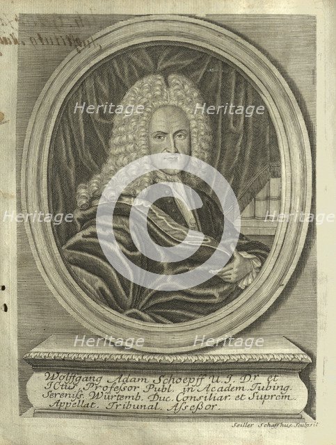 Portrait of Wolfgang Adam Schoepf the Younger (1679-1770), ca 1728.