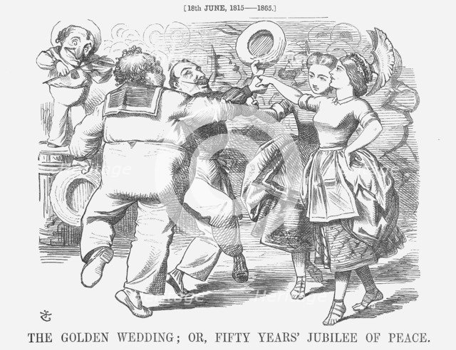 'The Golden Wedding; or, Fifty Years' Jubilee of Peace', 1865. Artist: John Tenniel