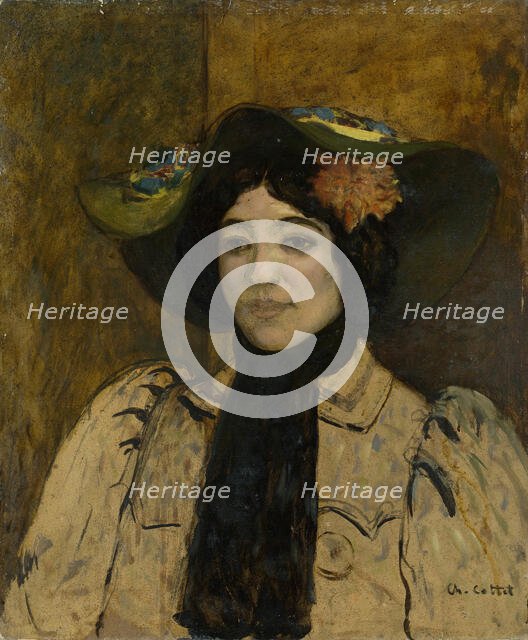 Portrait of a Woman, c. 1900. Creator: Charles Cottet.