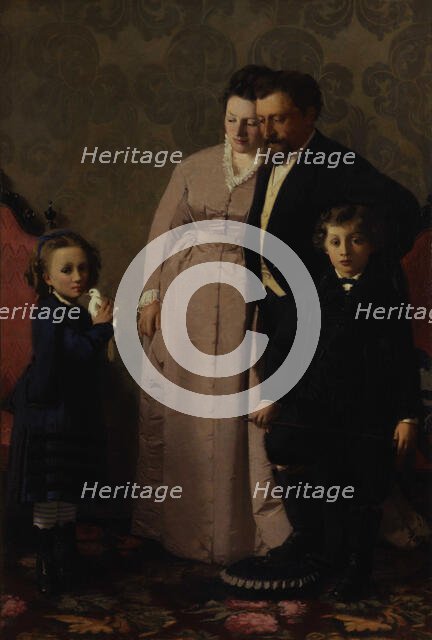 La famiglia Guidini (Die Familie Giudini), 1873. Creator: Favretto, Giacomo (1849-1887).