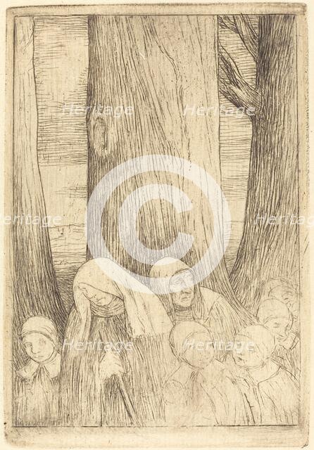 Orphans (Les orphelins (?)). Creator: Alphonse Legros.
