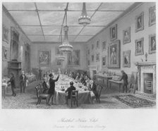 'Thatched House Club. Dinner of the Dilettanti Society', c1841. Artist: John Henry Le Keux.