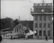 Various Aeroplanes Taxiing Along the Ground, 1920s. Creator: British Pathe Ltd.