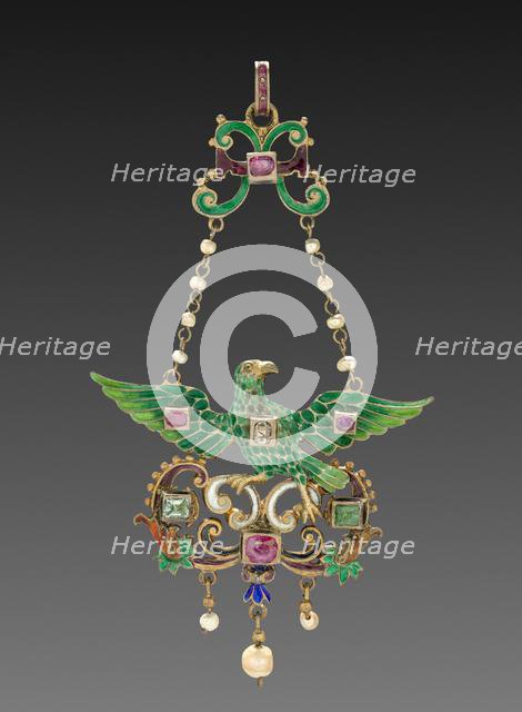 Pendant and Chain, 1800s. Creator: Unknown.