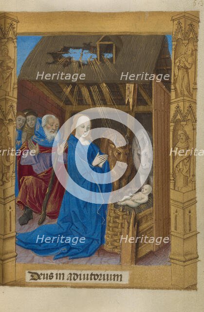 The Nativity; Book of Hours, 1478. Creator: Master of Guillaume Lambert.