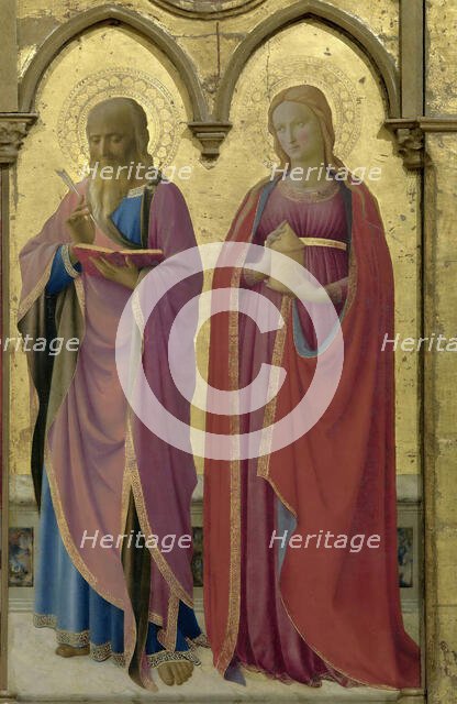 Saints Matthew and Mary Magdalen. Cortona Polyptych, ca 1437. Creator: Angelico, Fra Giovanni, da Fiesole (ca. 1400-1455).