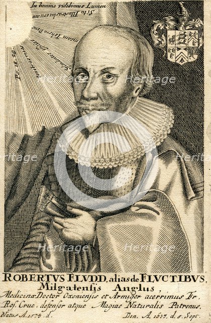 Portrait of Robert Fludd (1574-1637), 17th century. Artist: Anonymous  