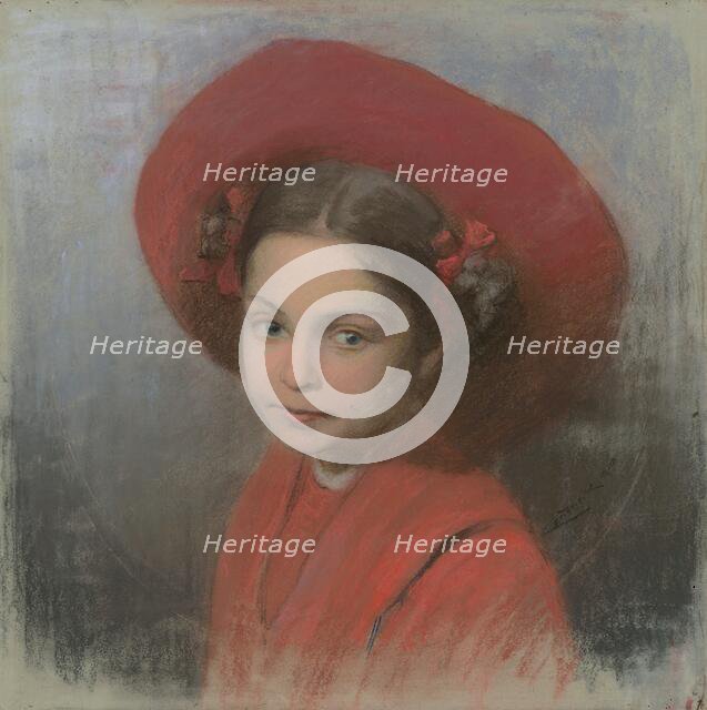 Portrait of the artist's daughter Georgina, 1910. Creator: Ludovit Cordak.