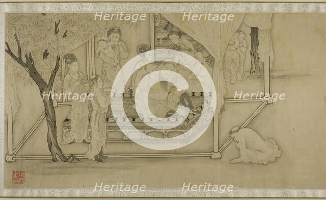 Drinking and Dancing Before the Tribal Chief, China, Qing dynasty, late 17th to early 18th cent. Creator: Leng Mei.