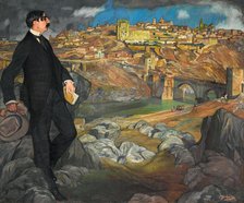Portrait of Maurice Barrès, 1913. Creator: Zuloaga y Zabaleto, Ignacio (1870-1945).