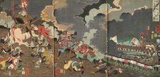 The Death of Yamamoto Dosan at the Great Battle of Kawanakajima, 1866. Creator: Tsukioka Yoshitoshi.