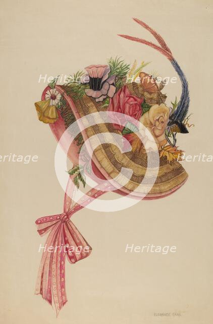 Bonnet, 1935/1942. Creator: Florence Earl.