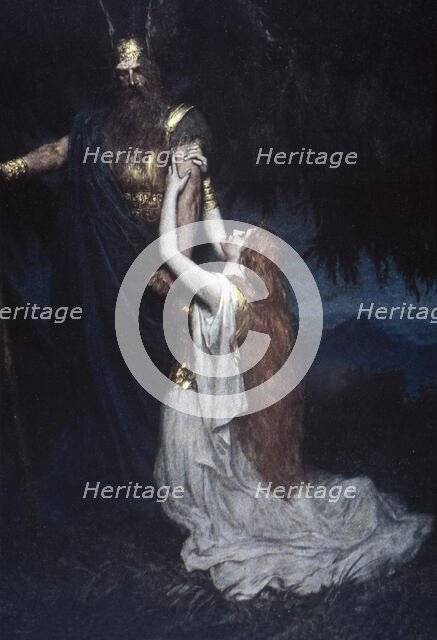 Scene from the play 'La Walkiria', by Richard Wagner, composed in 1872, 1908. Creator: Leeke, Ferdinand (1859-1923).