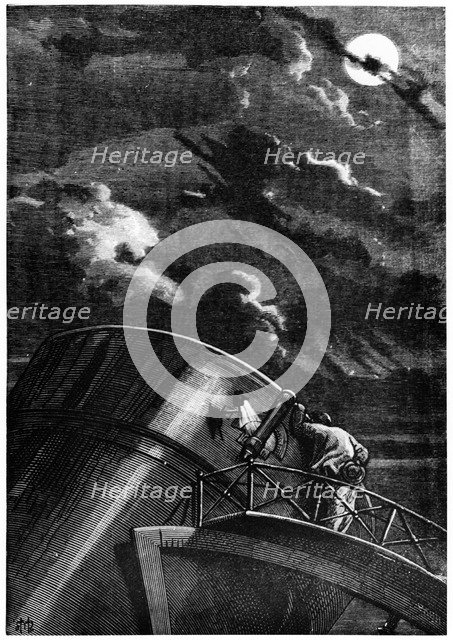 Illustration from De la Terre a la Lune by Jules Verne, 1865. Artist: Unknown