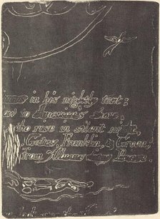 Restrike from fragment of cancelled plate for "A Prophecy", 1793. Creator: William Blake.