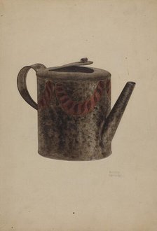 Toleware Metal Teapot, c. 1939. Creator: Andrew Topolosky.