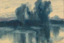 Blue mood over the lake, 1922. Creator: Zolo Palugyay.
