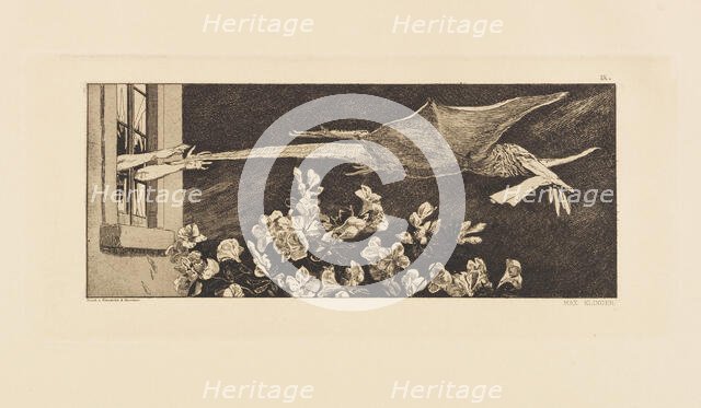 Opus VI, from Paraphrase on the Finding of a Glove, 1881. Creator: Klinger, Max (1857-1920).