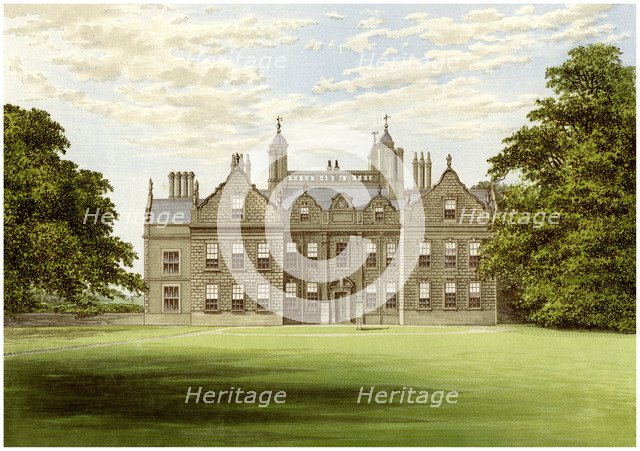 Willesley Hall, Derbyshire, home of the Earl of Loudoun, c1880. Artist: Unknown