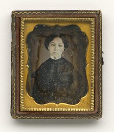 Daguerreotype of a young woman, ca. 1850. Creator: Augustus Washington.