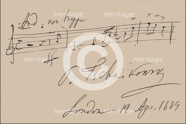 Musical quotation from the Suite No. 1, Op. 43, 1889.