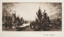 On the Dyke, 1885. Creator: Charles A. Vanderhoof (American, 1928).