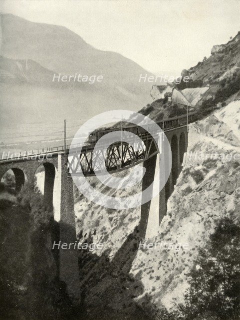 'The Baltschieder Viaduct on the Lotschberg main line ...', 1935-36. Creator: Unknown.