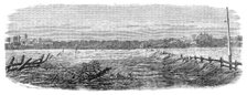 Floods at Melbourne, Australia: St. Kilda Road, south side of Prince's Bridge, 1864. Creator: Unknown.