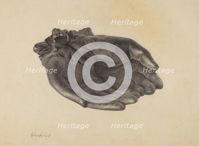 Visiting Card Tray, c. 1939. Creator: Helen Hobart.