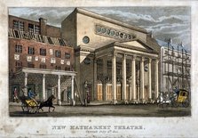 View of the Haymarket Theatre, Westminster, London, 1821.                                            Artist: James Findlay