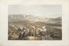 The attack of the heavy cavalry brigade in the Battle of Balaklava on October 25, 1854, 1854-1855. Creator: Simpson, William (1832-1898).