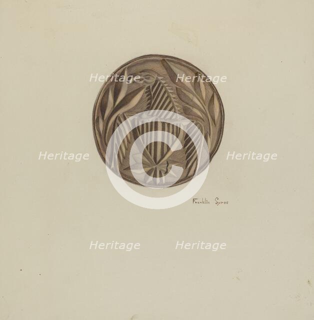 Butter Mold, c. 1938. Creator: Franklyn Syres.