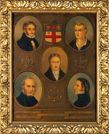 Saint Thomas's Hospital, London: arms and teachers, c1830. Creator: Unknown.