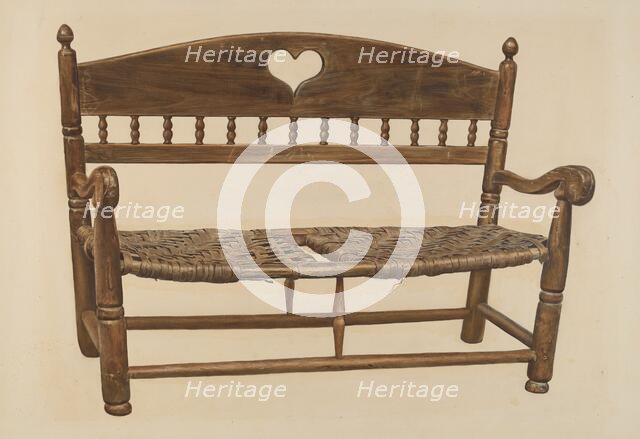 Wagon Seat, c. 1940. Creator: Unknown.