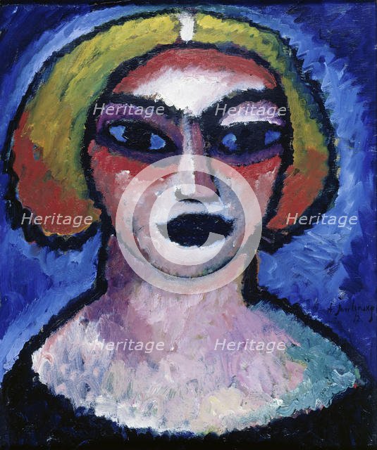 Head of a Woman, 1912. Artist: Javlensky, Alexei, von (1864-1941)