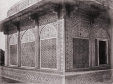 Agra, Marble Screen round Mausolem of Etmad Dowlat, Late 1860s. Creator: Samuel Bourne.