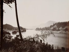 View on the Columbia, Cascades, 1867. Creator: Carleton Emmons Watkins.