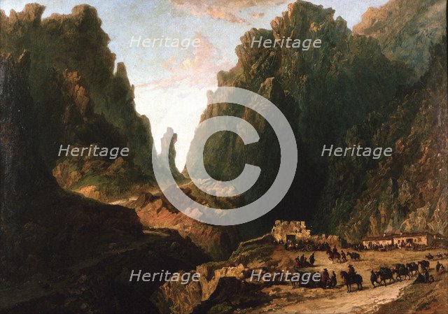 Lanscape with Smugglers. Artist: Lucas Velázquez, Eugenio (1817-1870)