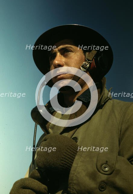 Man of the Fort Story, Va., coastal defense, 1942. Creator: Alfred T Palmer.
