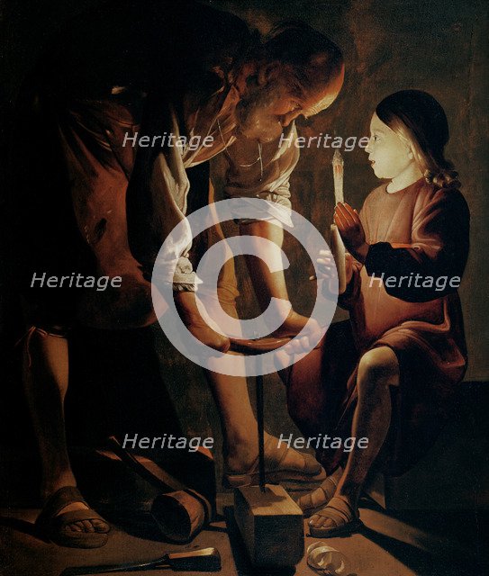 Saint Joseph, the Carpenter. Artist: La Tour, Georges, de (1583-1652)